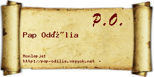 Pap Odília névjegykártya